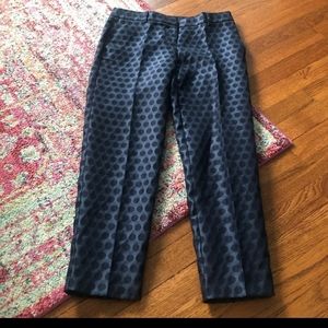 j crew blue polka dot city fit skimmer pants